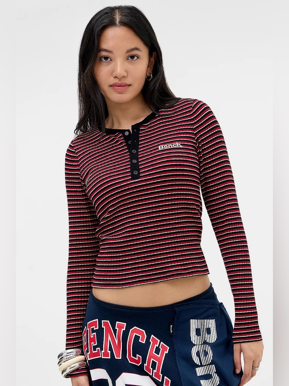 NEW Bench UO Exclusive Red Arla Rib Knit Top Size Medium